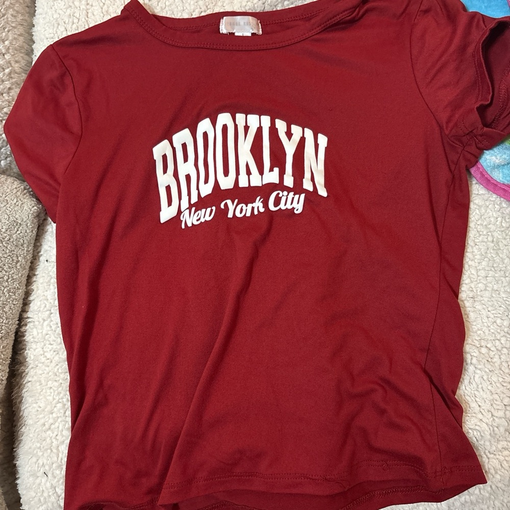 Red Brooklyn New York City T-Shirt